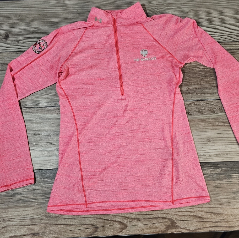 Under armour women's tech twist 1/2 zipper with the Barclay's center logo